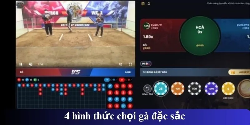 4 hình thức chọi gà đặc sắc